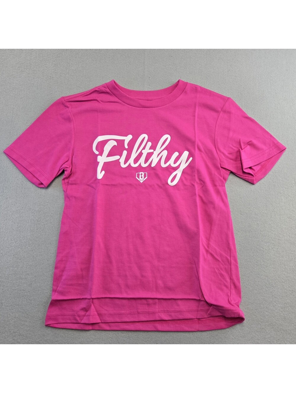 Baseball Lifestyle 101 Filthy Graphic Tee Youth M Pink Short Sleeve NWOT